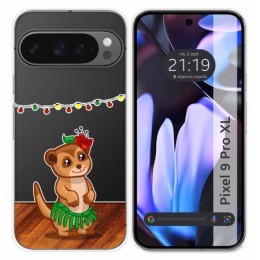 Funda Silicona Transparente para Google Pixel 9 Pro XL 5G diseño Suricata Dibujos