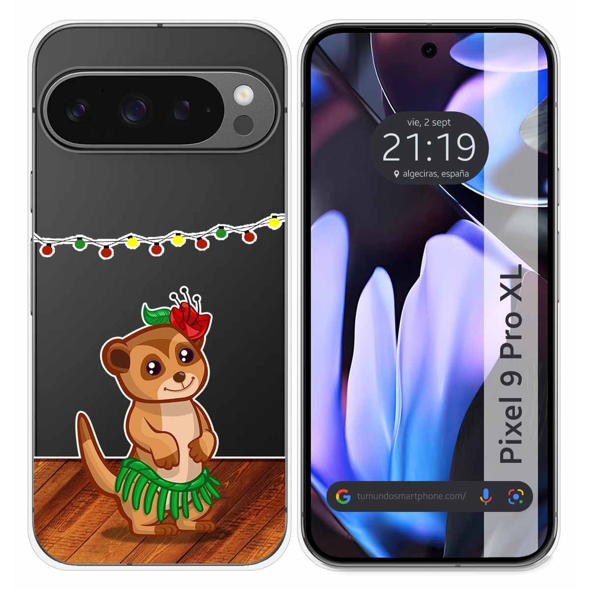 Funda Silicona Transparente para Google Pixel 9 Pro XL 5G diseño Suricata Dibujos