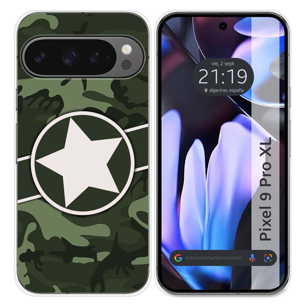 Funda Silicona para Google Pixel 9 Pro XL 5G diseño Camuflaje 01 Dibujos