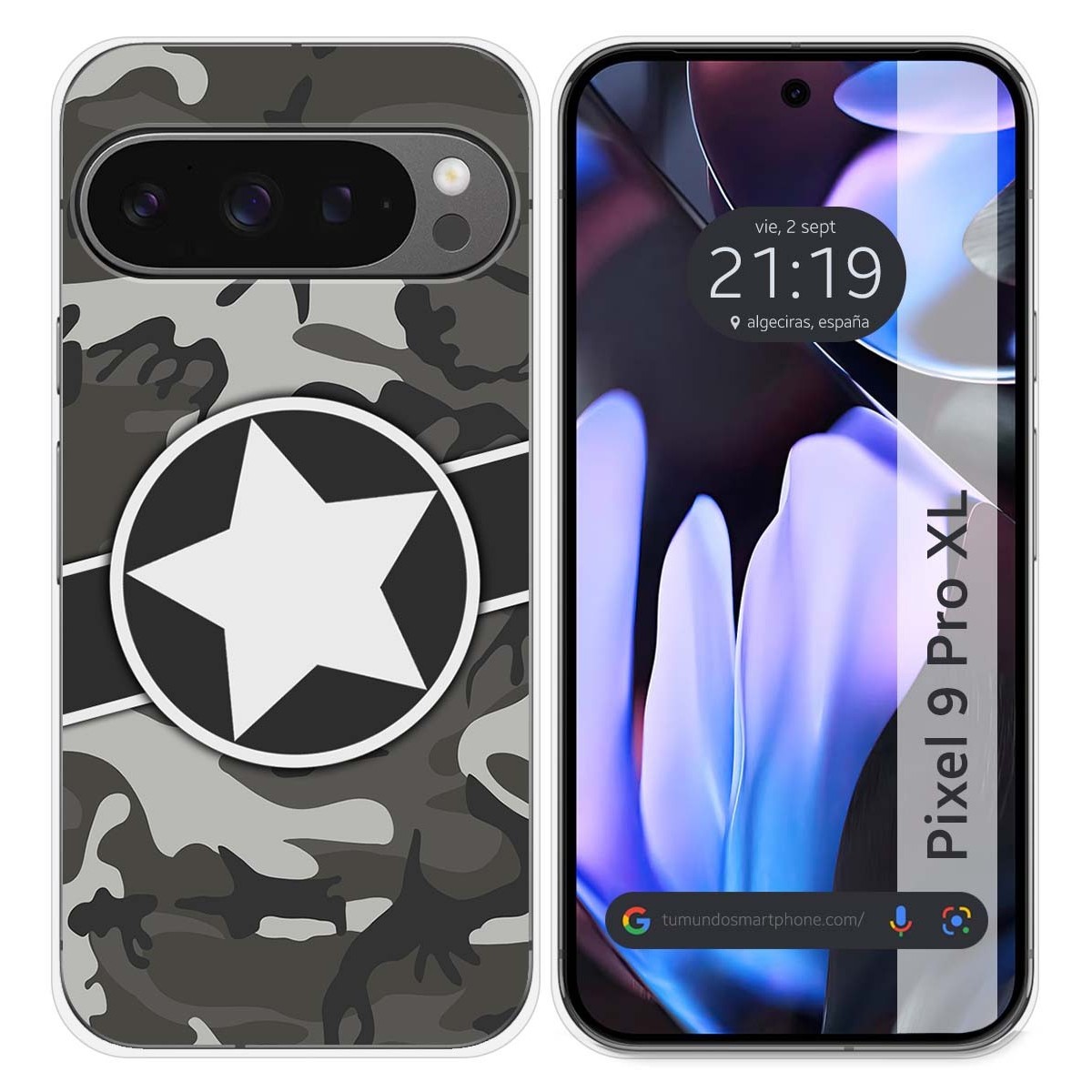 Funda Silicona para Google Pixel 9 Pro XL 5G diseño Camuflaje 02 Dibujos