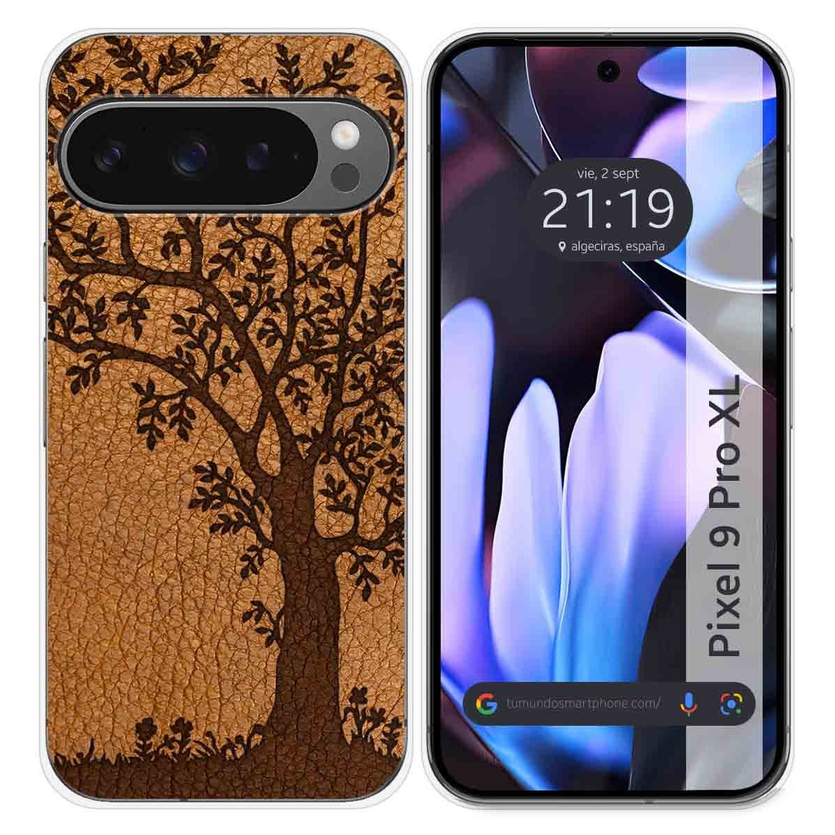 Funda Silicona para Google Pixel 9 Pro XL 5G diseño Cuero 03 Dibujos