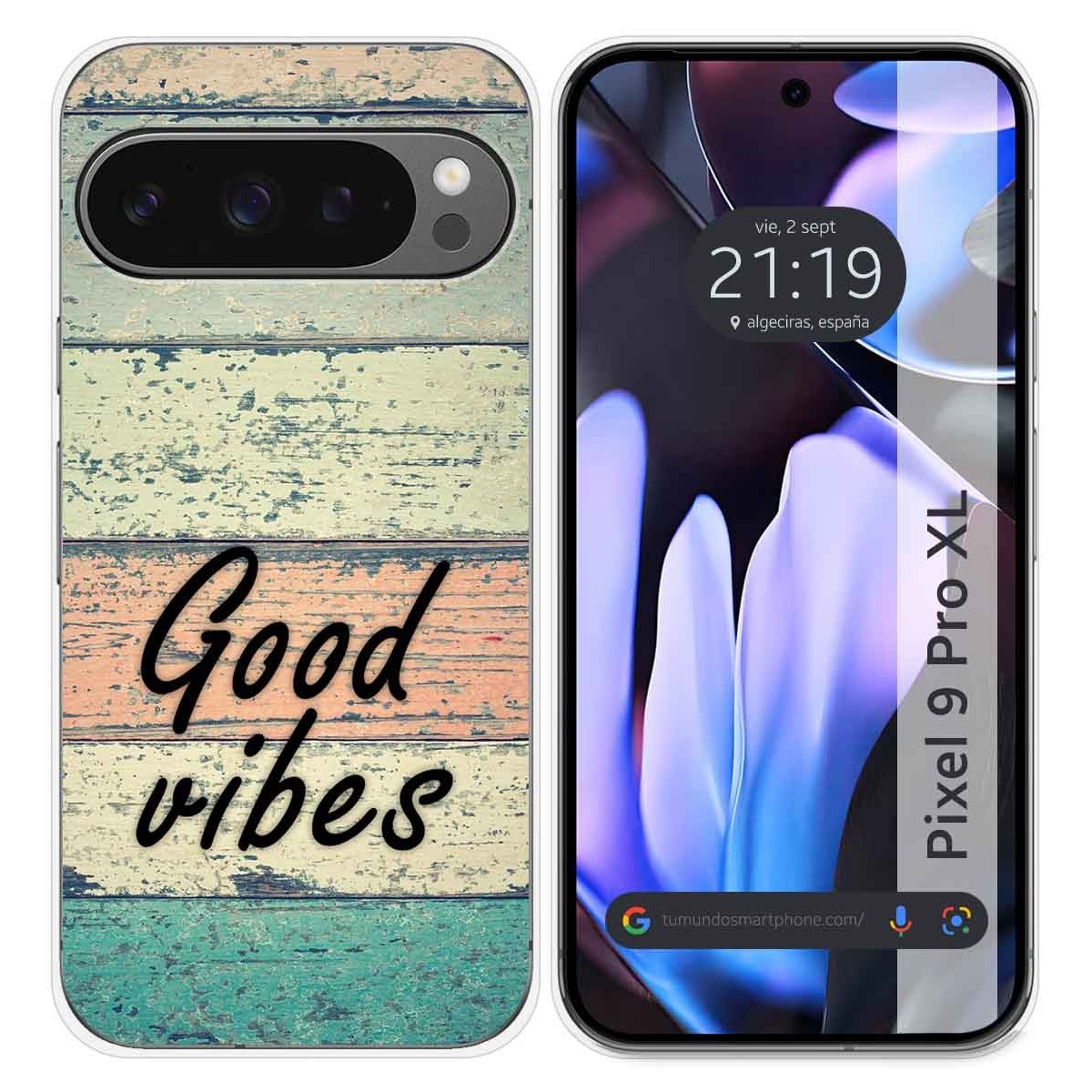 Funda Silicona para Google Pixel 9 Pro XL 5G diseño Madera 01 Dibujos