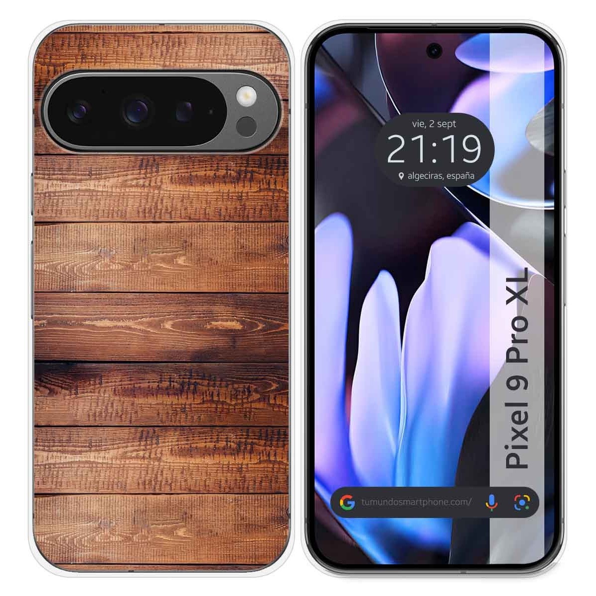 Funda Silicona para Google Pixel 9 Pro XL 5G diseño Madera 02 Dibujos