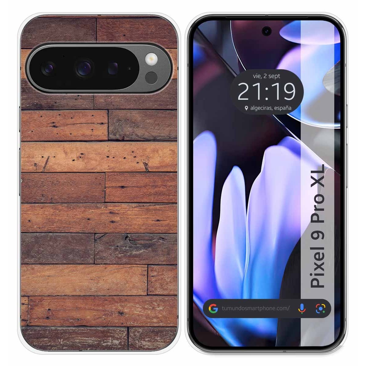 Funda Silicona para Google Pixel 9 Pro XL 5G diseño Madera 03 Dibujos