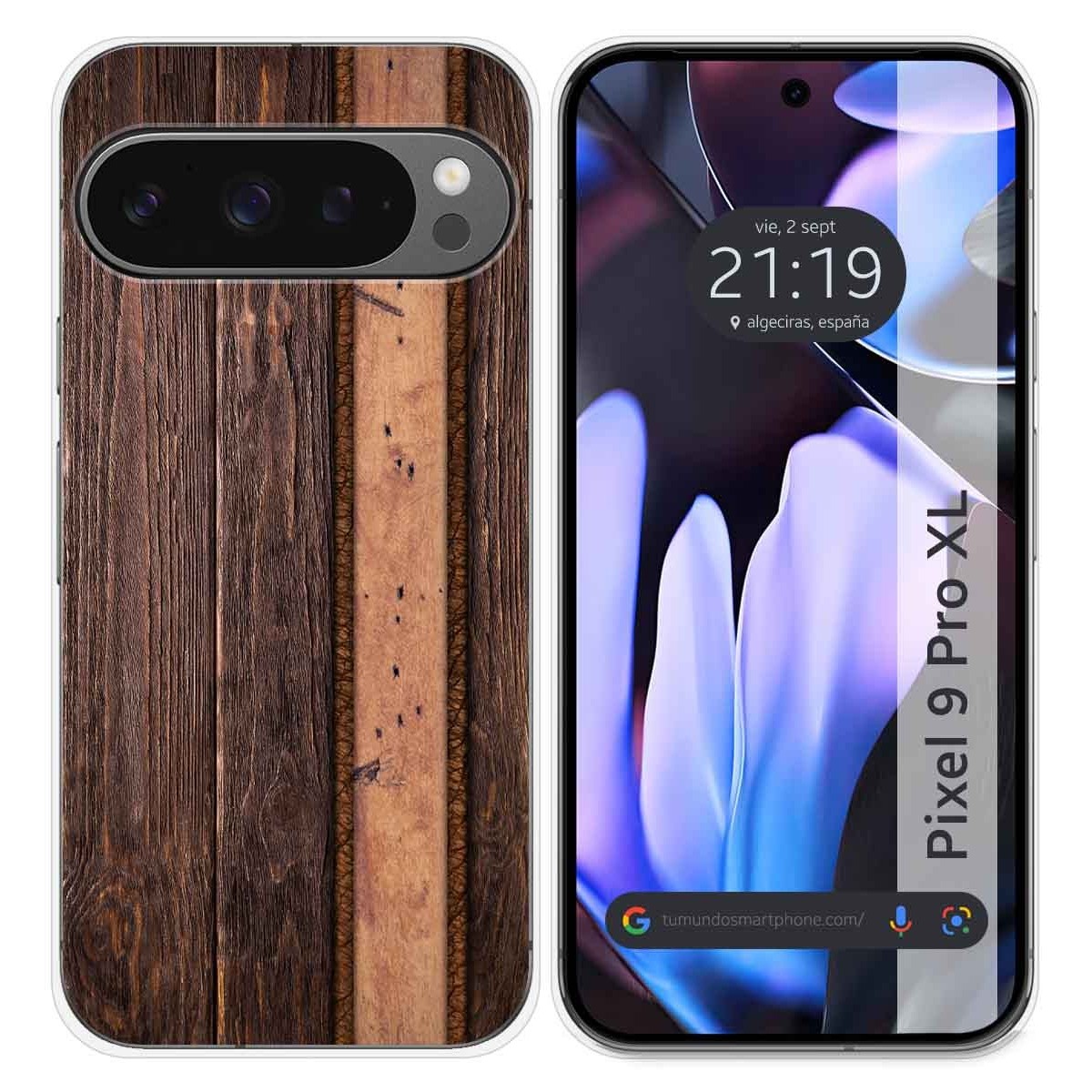 Funda Silicona para Google Pixel 9 Pro XL 5G diseño Madera 05 Dibujos