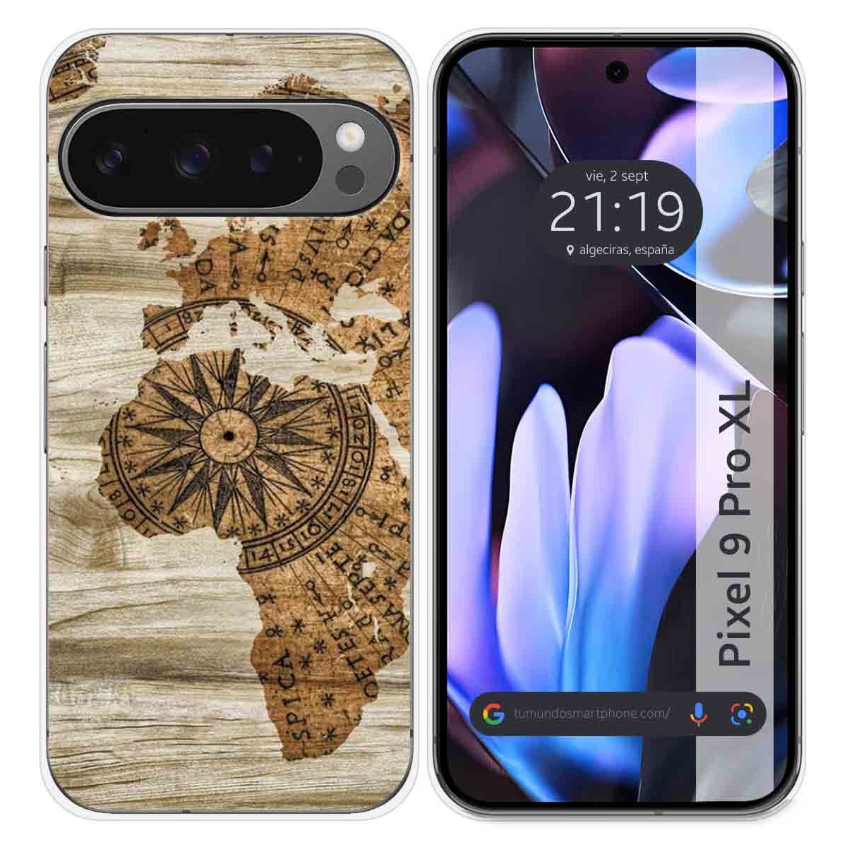 Funda Silicona para Google Pixel 9 Pro XL 5G diseño Madera 07 Dibujos