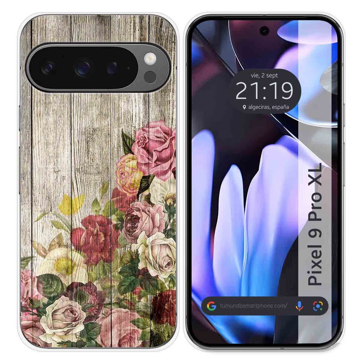 Funda Silicona para Google Pixel 9 Pro XL 5G diseño Madera 08 Dibujos