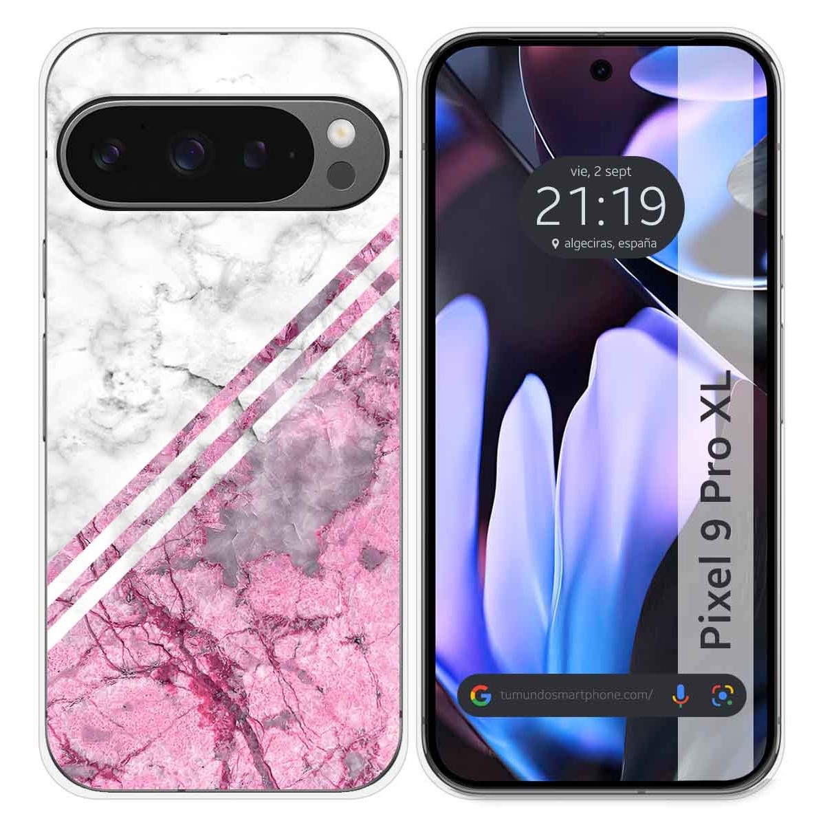 Funda Silicona para Google Pixel 9 Pro XL 5G diseño Mármol 03 Dibujos