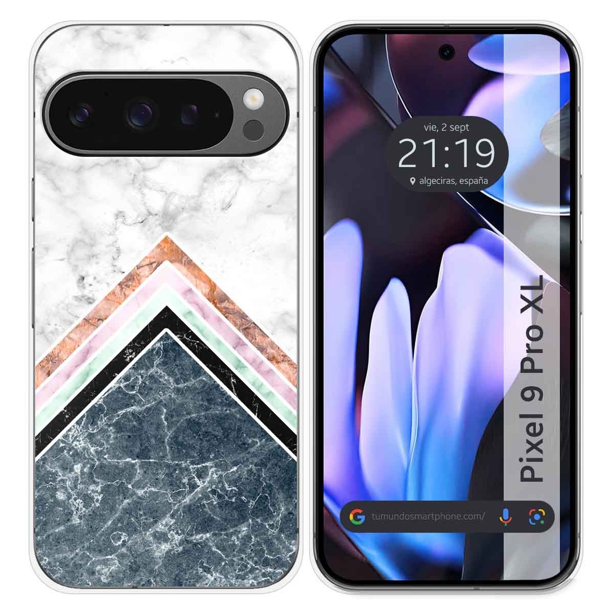 Funda Silicona para Google Pixel 9 Pro XL 5G diseño Mármol 05 Dibujos