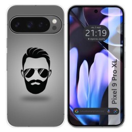 Funda Silicona para Google Pixel 9 Pro XL 5G diseño Barba Dibujos