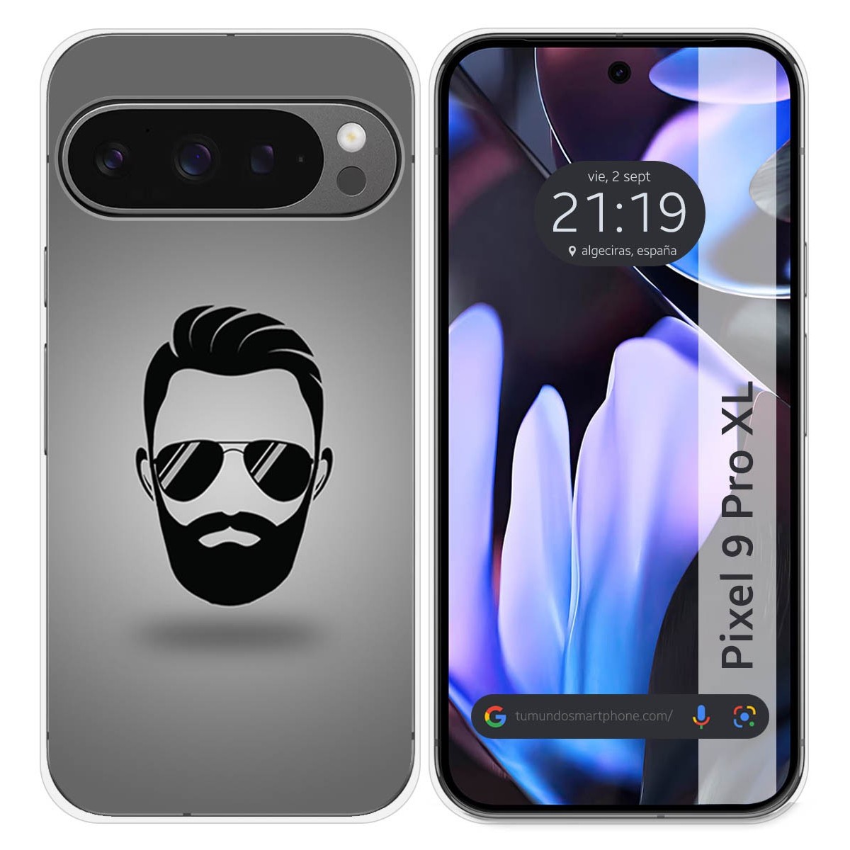 Funda Silicona para Google Pixel 9 Pro XL 5G diseño Barba Dibujos