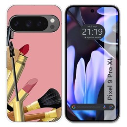 Funda Silicona para Google Pixel 9 Pro XL 5G diseño Brochas Dibujos