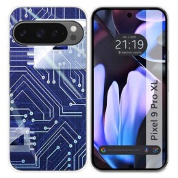 Funda Silicona para Google Pixel 9 Pro XL 5G diseño Circuito Dibujos