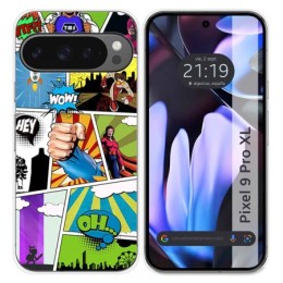 Funda Silicona para Google Pixel 9 Pro XL 5G diseño Comic Dibujos