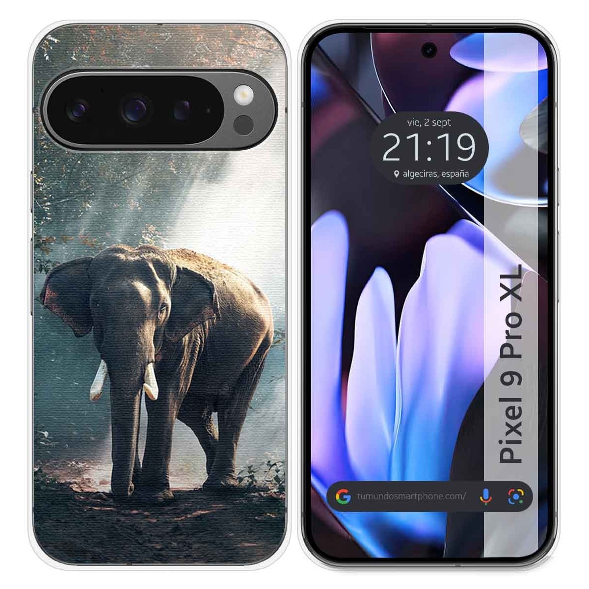 Funda Silicona para Google Pixel 9 Pro XL 5G diseño Elefante Dibujos