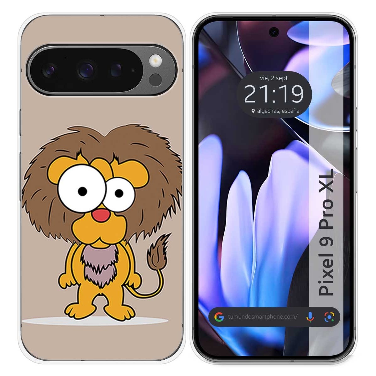 Funda Silicona para Google Pixel 9 Pro XL 5G diseño Leon Dibujos