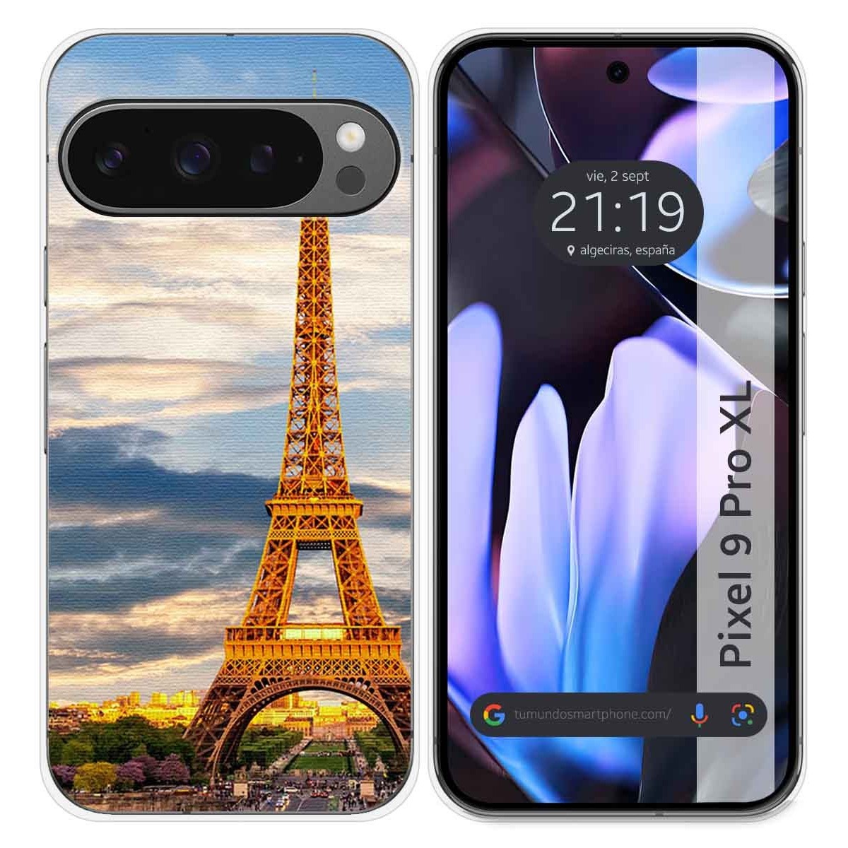 Funda Silicona para Google Pixel 9 Pro XL 5G diseño Paris Dibujos