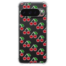 Funda Silicona Antigolpes para Google Pixel 9 Pro XL 5G diseño Cerezas Dibujos