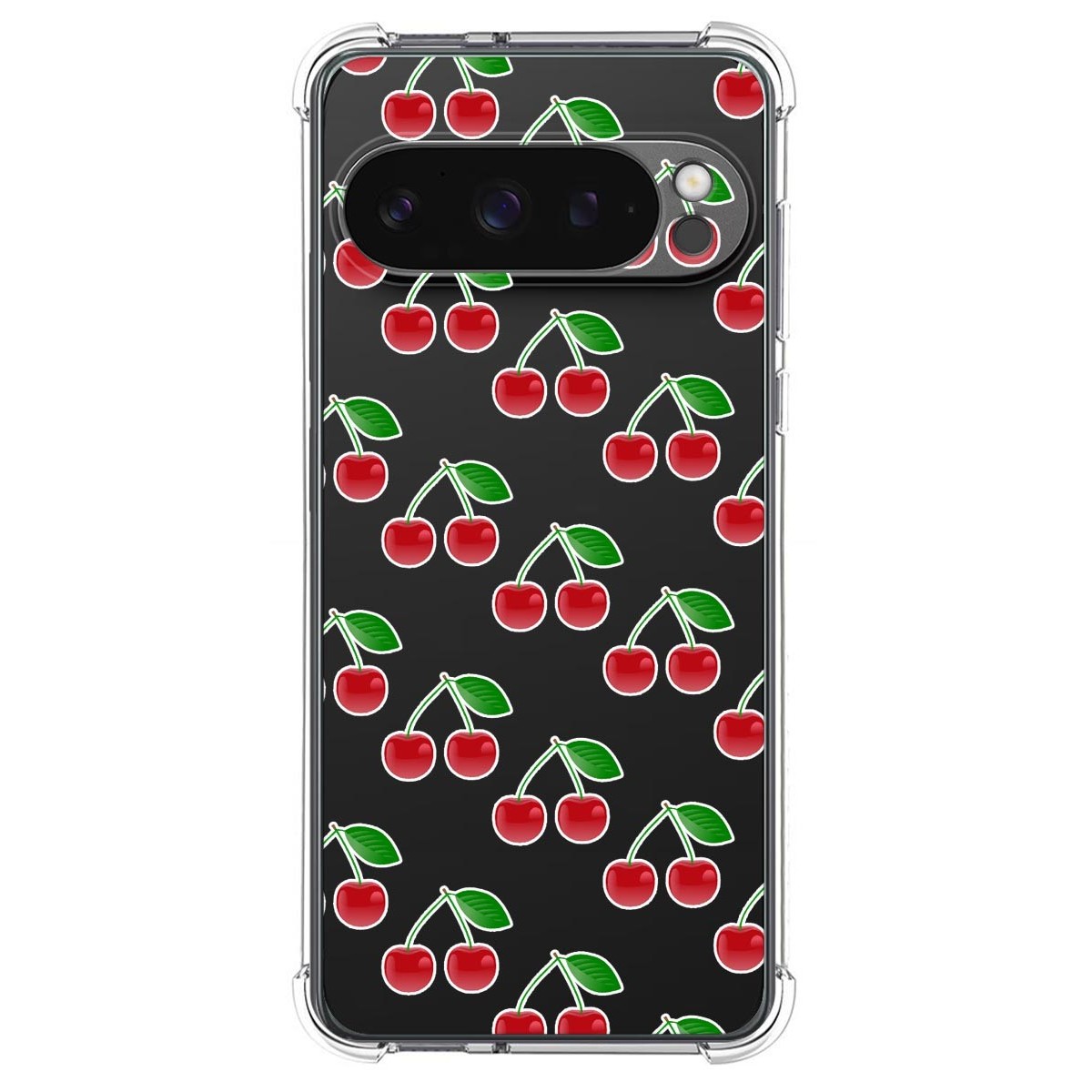 Funda Silicona Antigolpes para Google Pixel 9 Pro XL 5G diseño Cerezas Dibujos