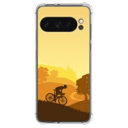 Funda Silicona Antigolpes para Google Pixel 9 Pro XL 5G diseño Ciclista Dibujos