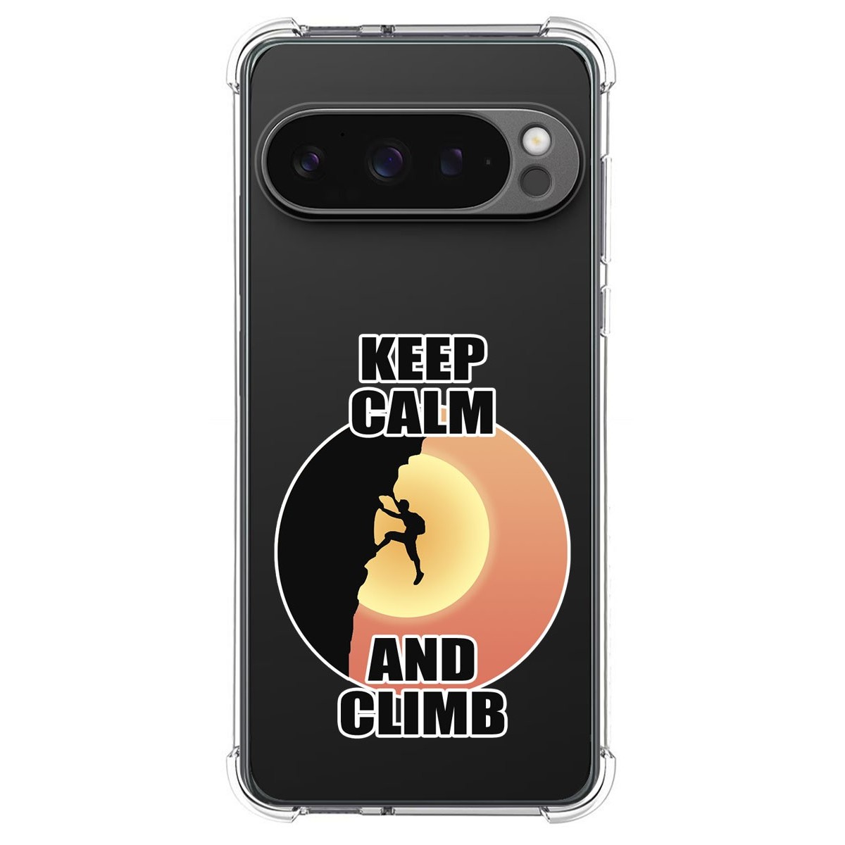 Funda Silicona Antigolpes para Google Pixel 9 Pro XL 5G diseño Hombre Escalada Dibujos