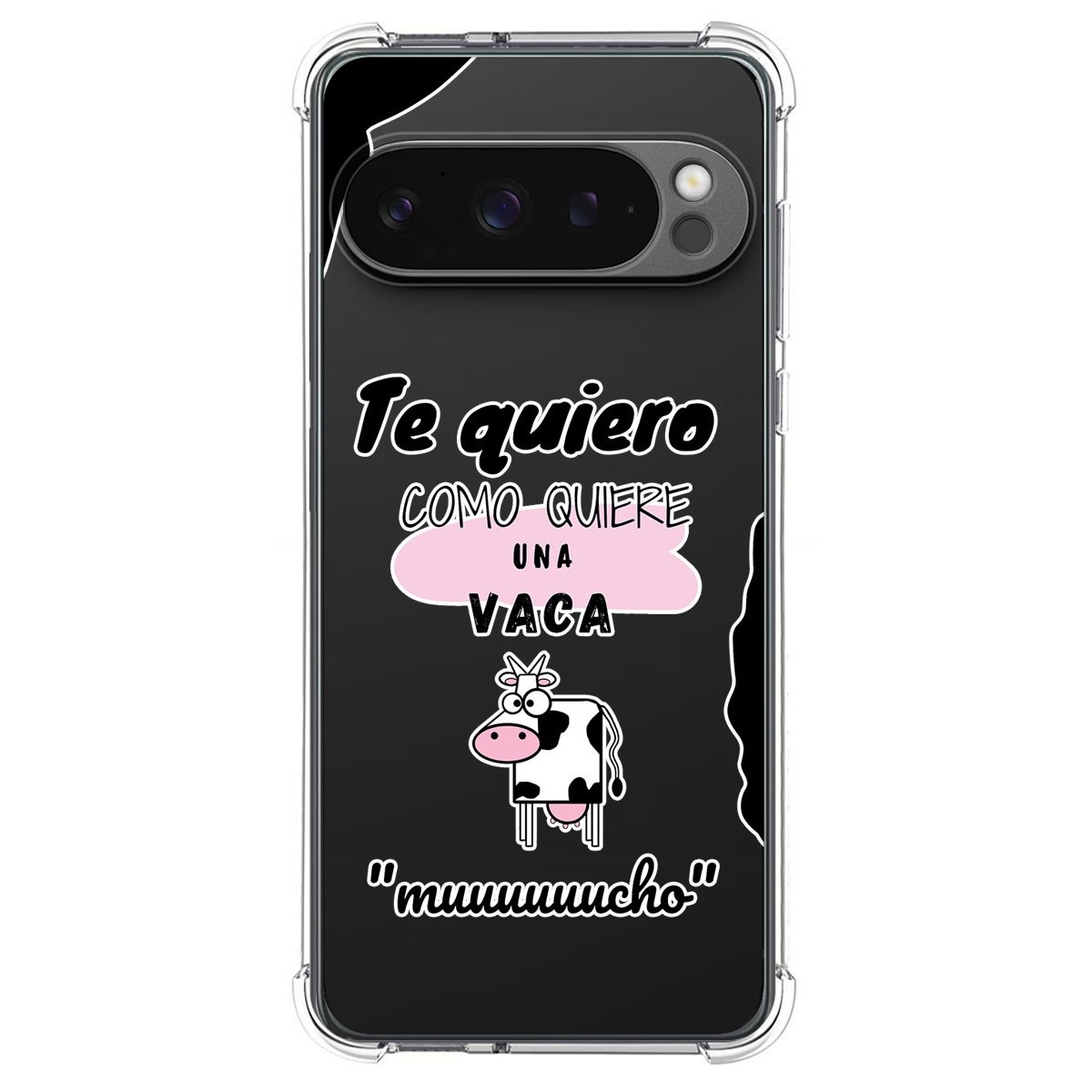 Funda Silicona Antigolpes para Google Pixel 9 Pro XL 5G diseño Vaca Dibujos