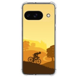 Funda Silicona Antigolpes para Google Pixel 9 5G diseño Ciclista Dibujos