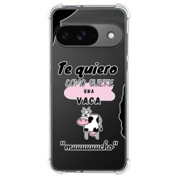 Funda Silicona Antigolpes para Google Pixel 9 5G diseño Vaca Dibujos