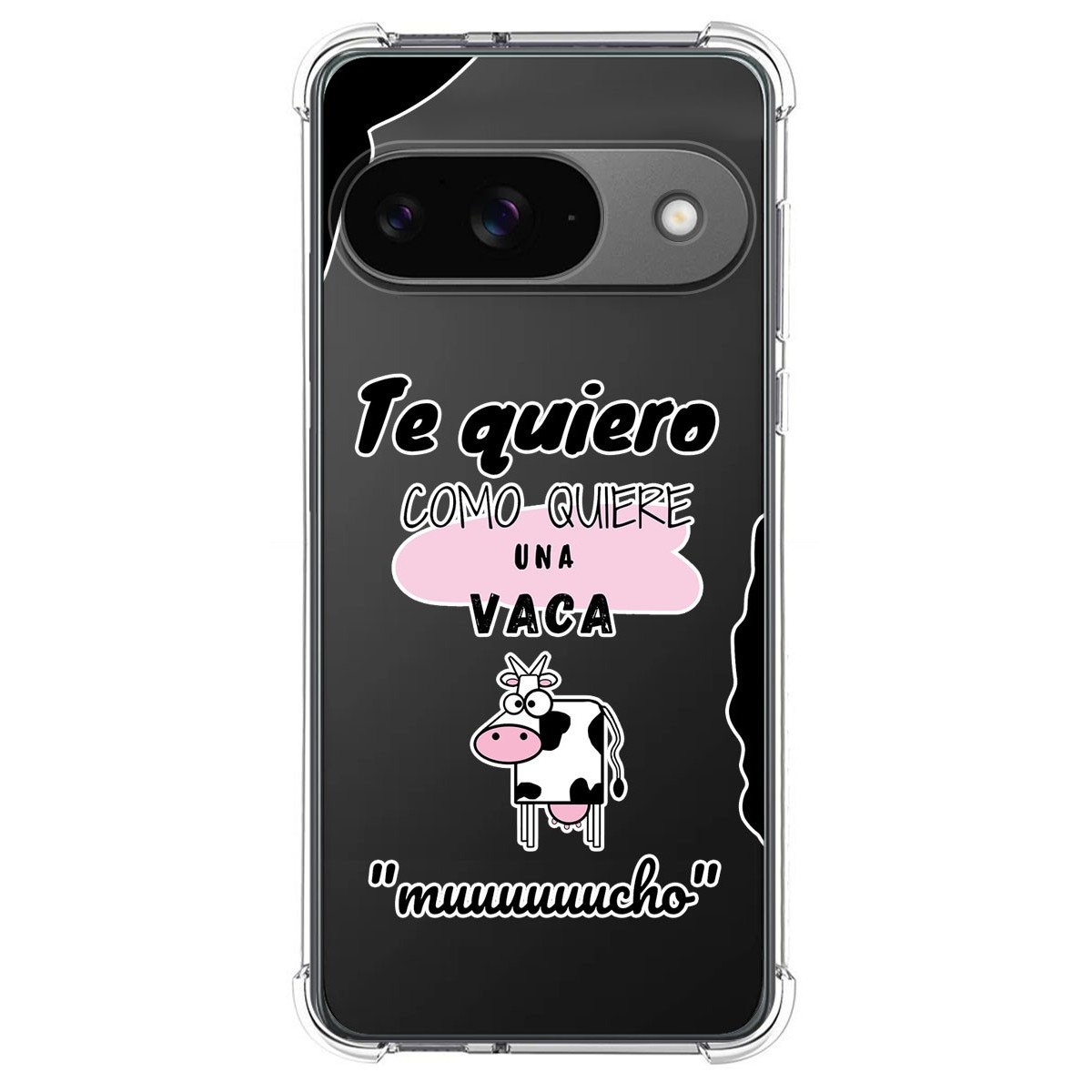 Funda Silicona Antigolpes para Google Pixel 9 5G diseño Vaca Dibujos