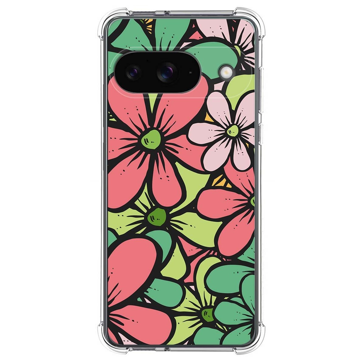 Funda Silicona Antigolpes para Google Pixel 9 5G diseño Flores 02 Dibujos