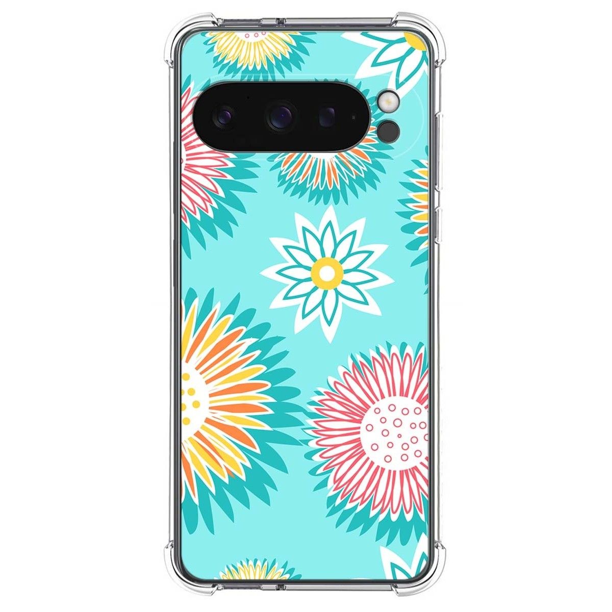 Funda Silicona Antigolpes para Google Pixel 9 Pro 5G diseño Flores 05 Dibujos