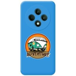 Funda Silicona Líquida Azul para Oppo Reno 12F 4G / 12 F 5G diseño Adventure Dibujos