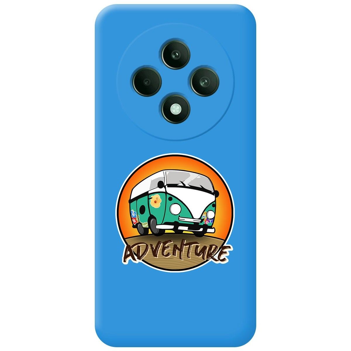 Funda Silicona Líquida Azul para Oppo Reno 12F 4G / 12 F 5G diseño Adventure Dibujos