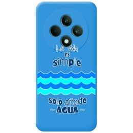 Funda Silicona Líquida Azul para Oppo Reno 12F 4G / 12 F 5G diseño Agua Dibujos