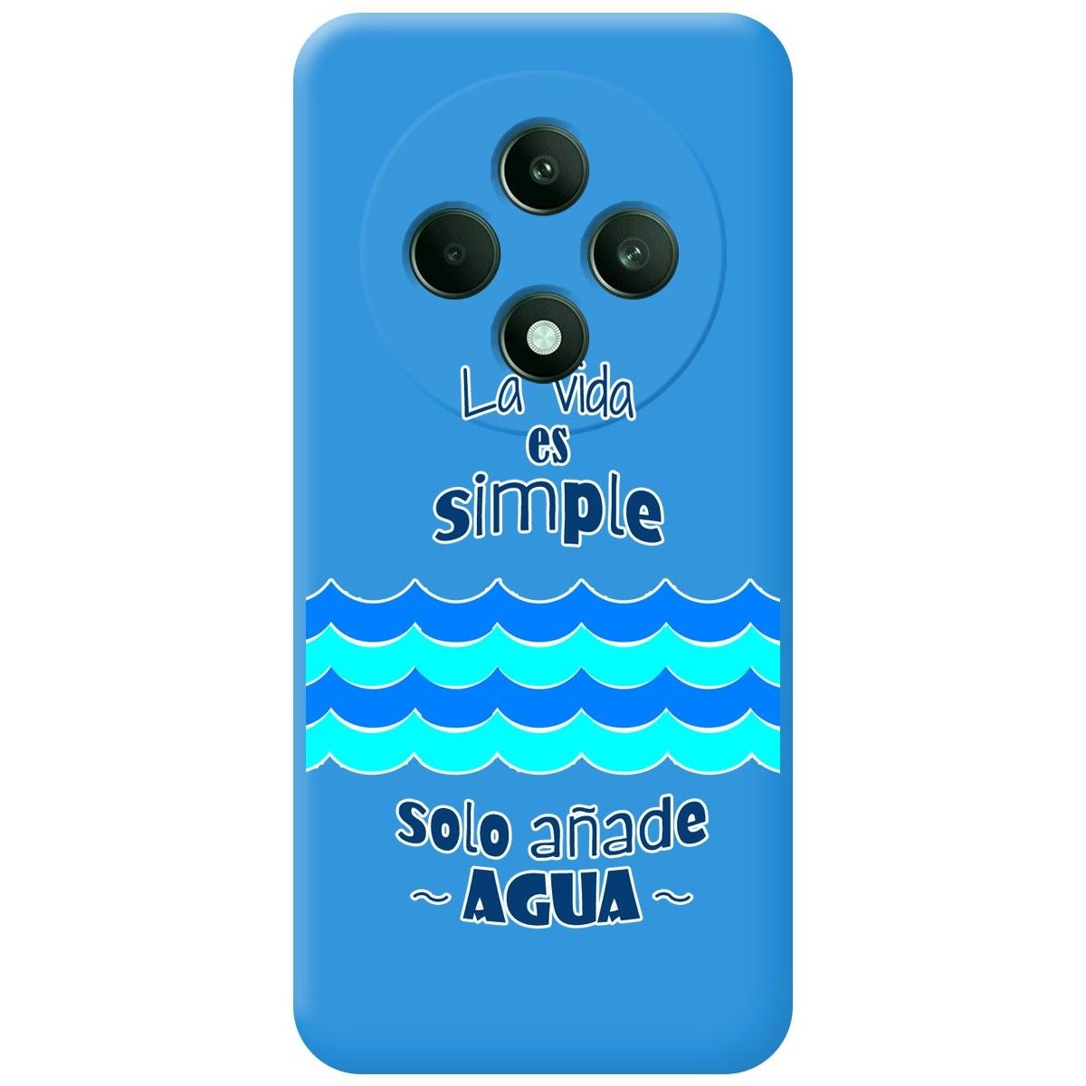 Funda Silicona Líquida Azul para Oppo Reno 12F 4G / 12 F 5G diseño Agua Dibujos