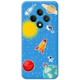 Funda Silicona Líquida Azul para Oppo Reno 12F 4G / 12 F 5G diseño Espacio Dibujos