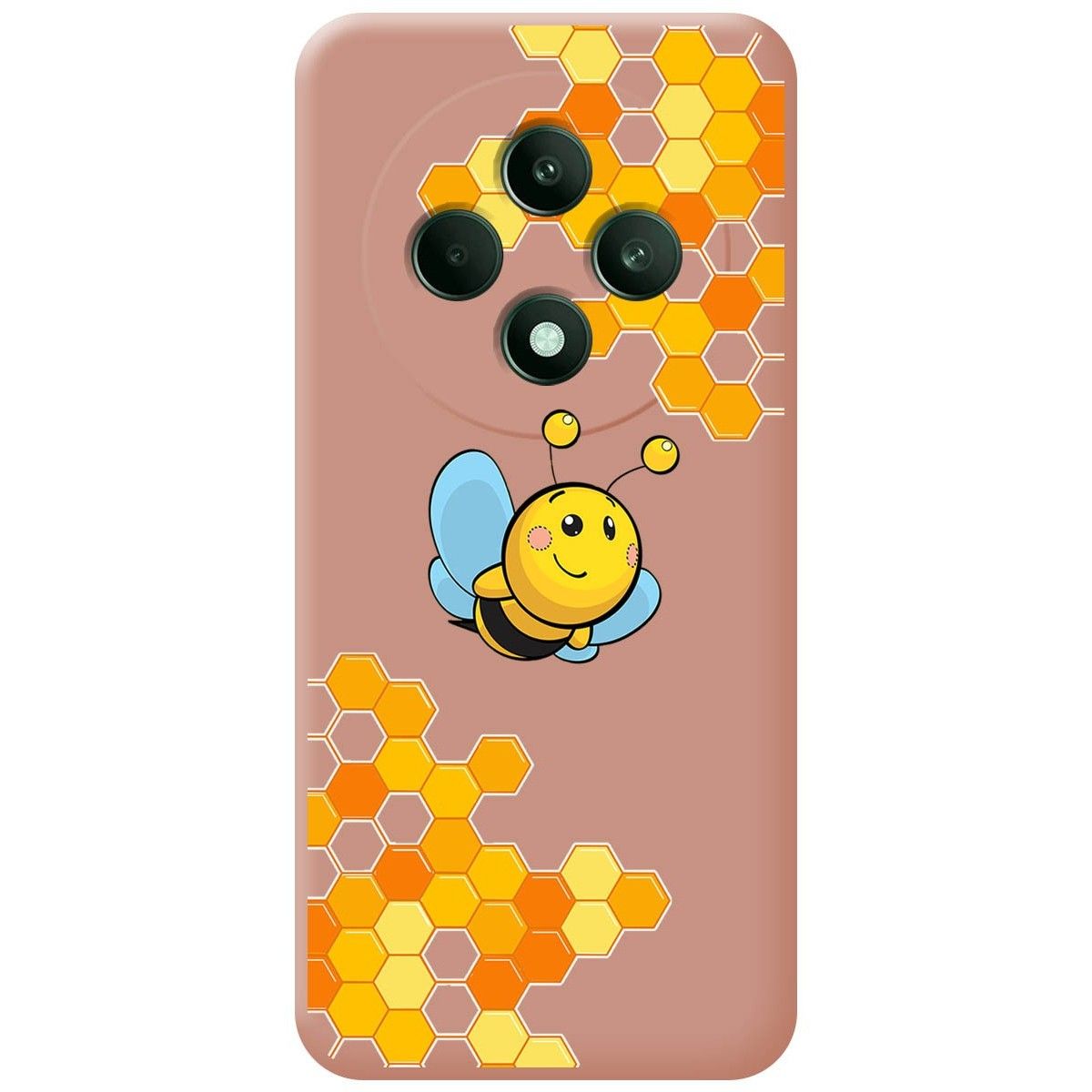 Funda Silicona Líquida Rosa para Oppo Reno 12F 4G / 12 F 5G diseño Abeja Dibujos