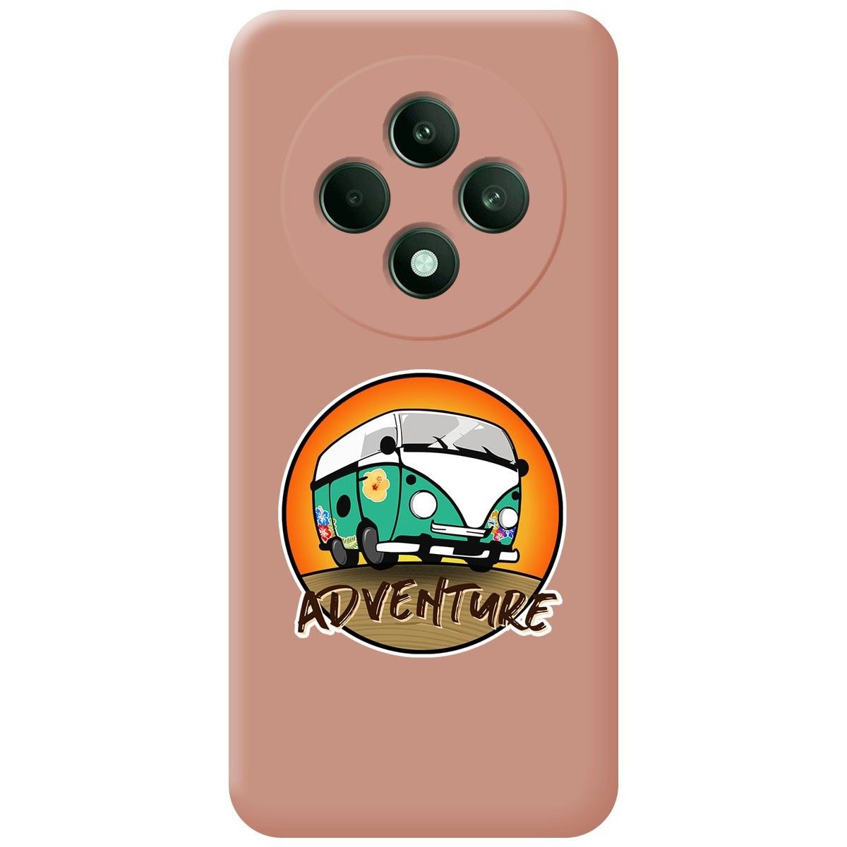 Funda Silicona Líquida Rosa para Oppo Reno 12F 4G / 12 F 5G diseño Adventure Dibujos