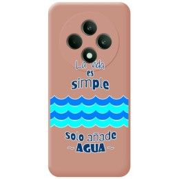 Funda Silicona Líquida Rosa para Oppo Reno 12F 4G / 12 F 5G diseño Agua Dibujos