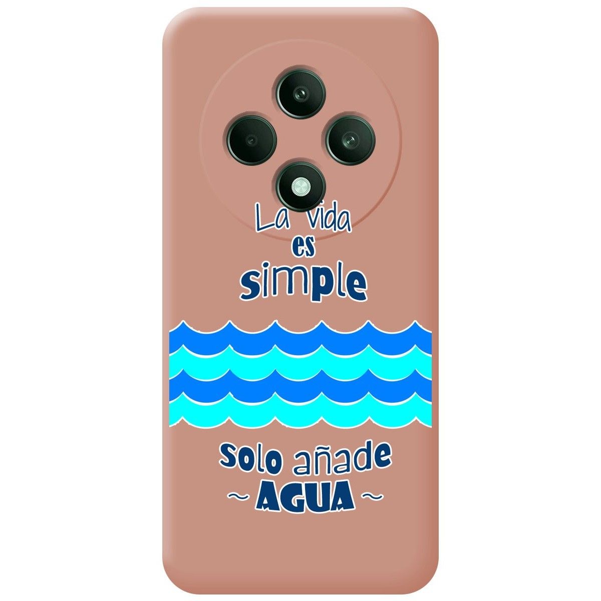 Funda Silicona Líquida Rosa para Oppo Reno 12F 4G / 12 F 5G diseño Agua Dibujos