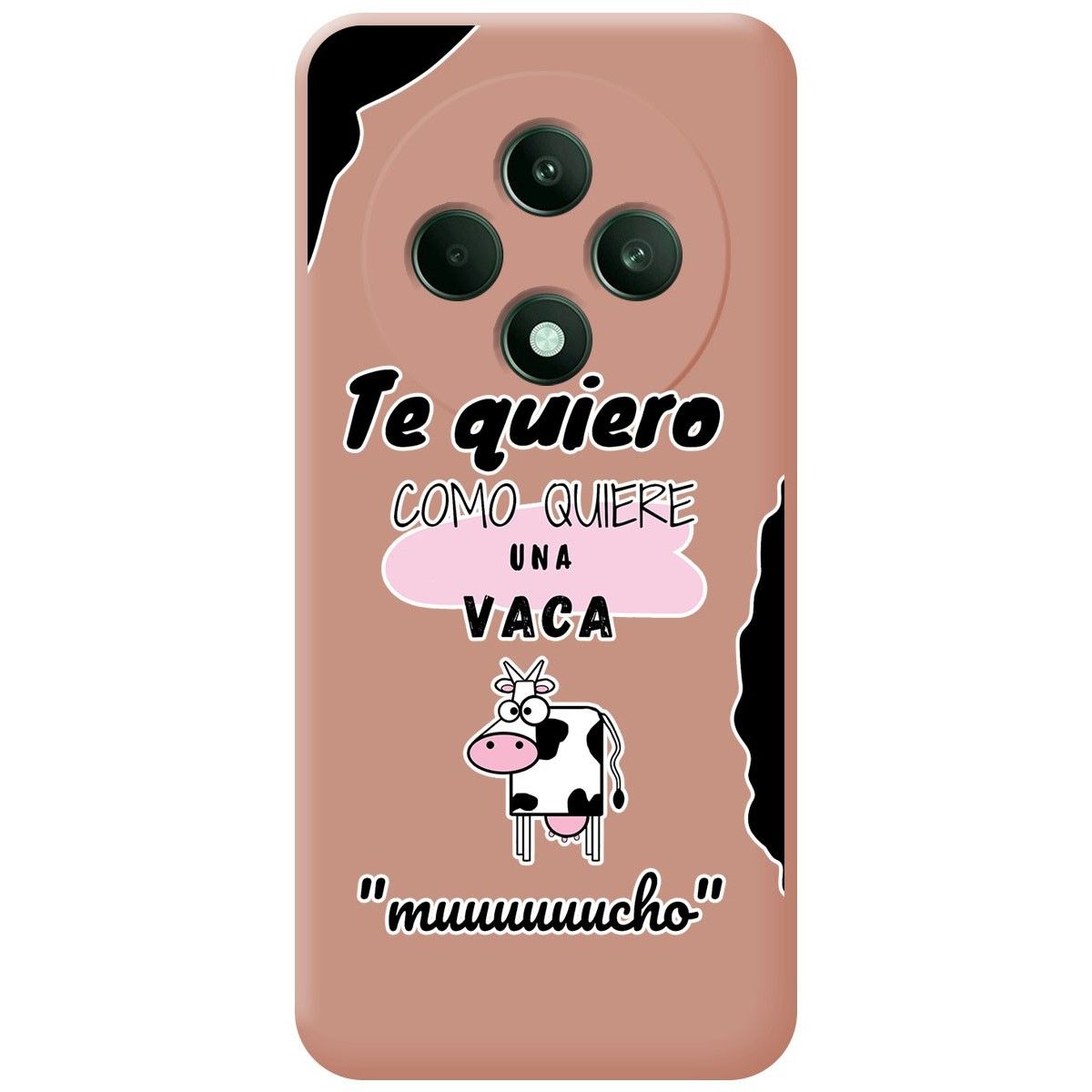 Funda Silicona Líquida Rosa para Oppo Reno 12F 4G / 12 F 5G diseño Vaca Dibujos