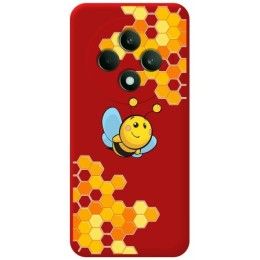 Funda Silicona Líquida Roja para Oppo Reno 12F 4G / 12 F 5G diseño Abeja Dibujos