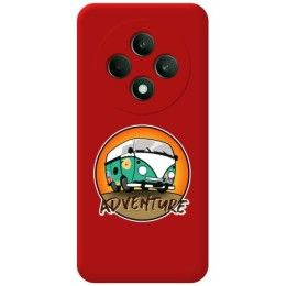 Funda Silicona Líquida Roja para Oppo Reno 12F 4G / 12 F 5G diseño Adventure Dibujos