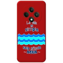 Funda Silicona Líquida Roja para Oppo Reno 12F 4G / 12 F 5G diseño Agua Dibujos