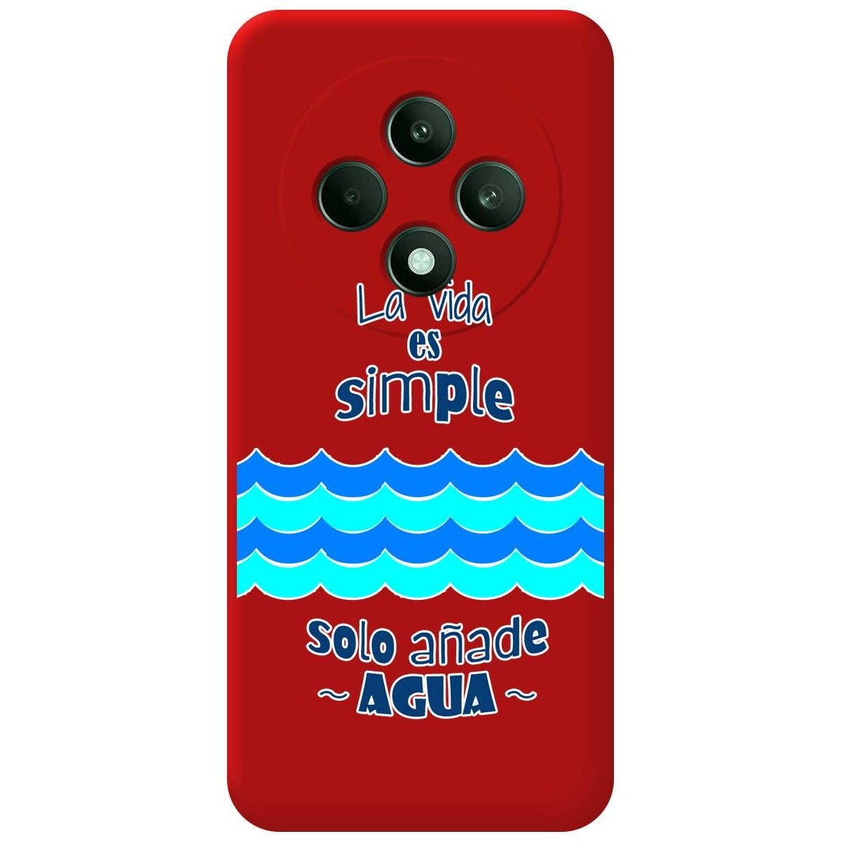 Funda Silicona Líquida Roja para Oppo Reno 12F 4G / 12 F 5G diseño Agua Dibujos