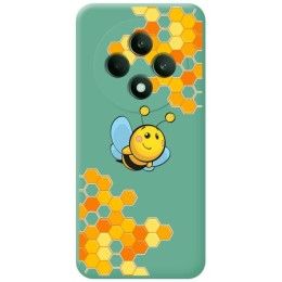 Funda Silicona Líquida Verde para Oppo Reno 12F 4G / 12 F 5G diseño Abeja Dibujos