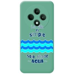 Funda Silicona Líquida Verde para Oppo Reno 12F 4G / 12 F 5G diseño Agua Dibujos