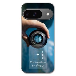 Personaliza tu Funda Silicona Gel Tpu Transparente con tu Fotografia para Google Pixel 9 5G Dibujo Personalizada