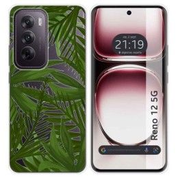 Funda Silicona Transparente para Oppo Reno 12 5G diseño Jungla Dibujos