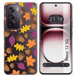 Funda Silicona Transparente para Oppo Reno 12 5G diseño Otoño Dibujos